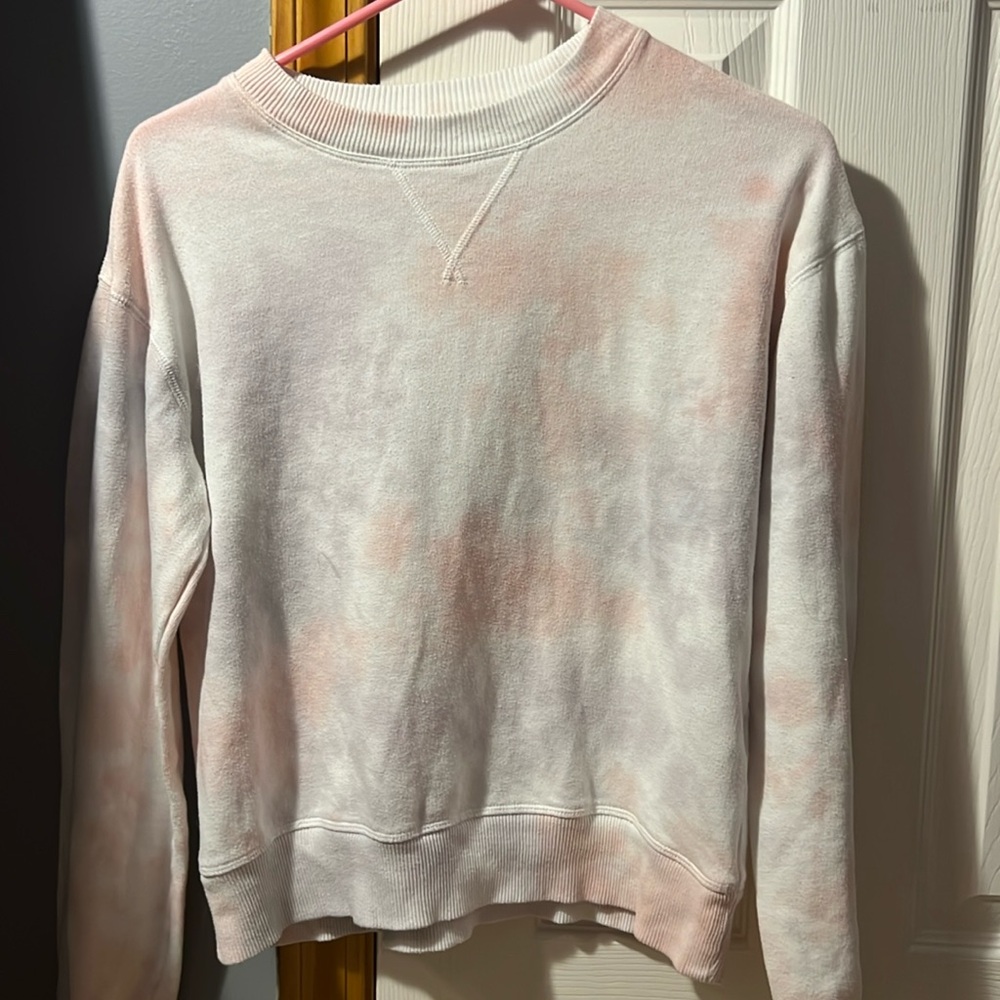 Pink and Grey Tie Dye Sweatshirt
